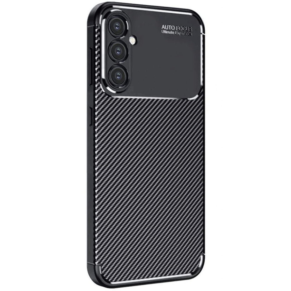 Samsung Galaxy A56 Kılıf Auto Focus Karbon Kapak - Siyah