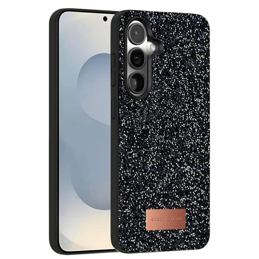 Onegif Samsung Galaxy S25 Bright Simli Kapak - Siyah