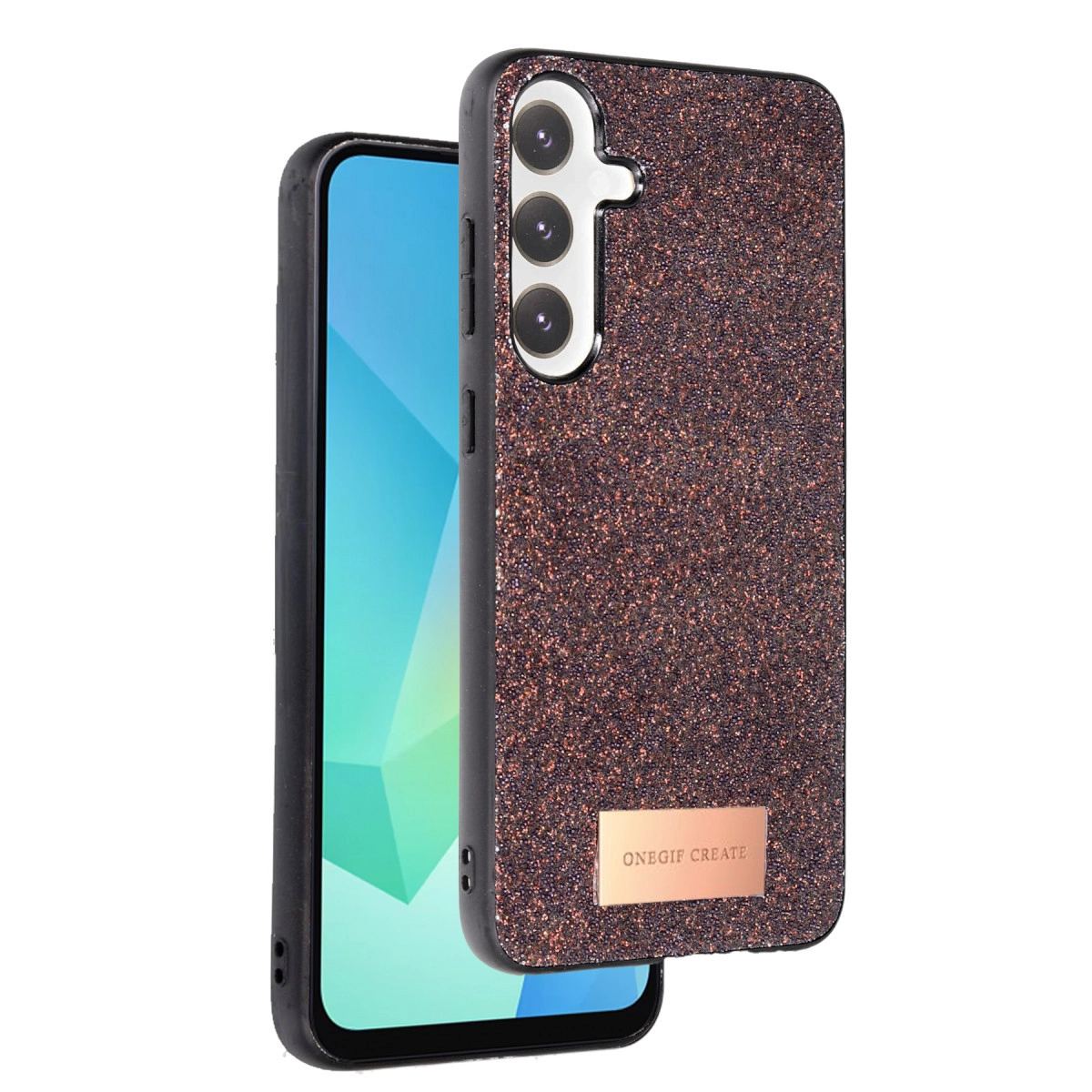 Onegif Samsung Galaxy A26 Bright Simli Kapak - Derin Mor