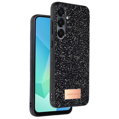 Onegif Samsung Galaxy A36 Bright Simli Kapak - Siyah