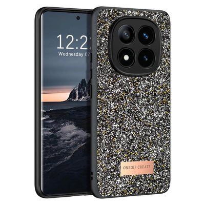 Onegif Xiaomi Redmi Note 14 Pro 4g Bright Simli Kapak - Gümüş