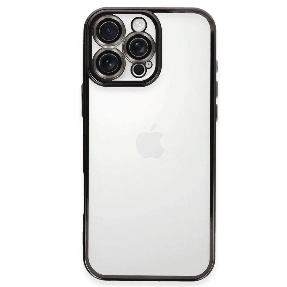 Apple İphone 16 Pro Max Kılıf Razer Lensli Silikon - Siyah