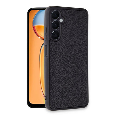 Samsung Galaxy A56 Kılıf Aras Deri Kapak - Siyah