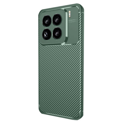 Xiaomi Mi 15 Pro Kılıf Auto Focus Karbon Kapak - Koyu Yeşil