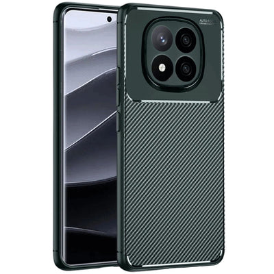 Xiaomi Redmi Note 14 Pro 5g Kılıf Auto Focus Karbon Kapak - Koyu Yeşil