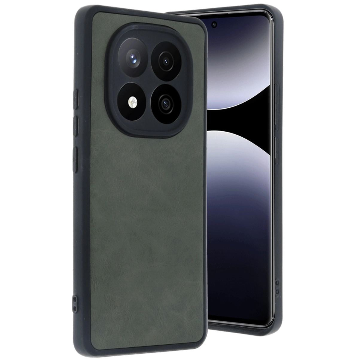Xiaomi Redmi Note 14 Pro 5g Kılıf Aras Deri Kapak - Koyu Yeşil