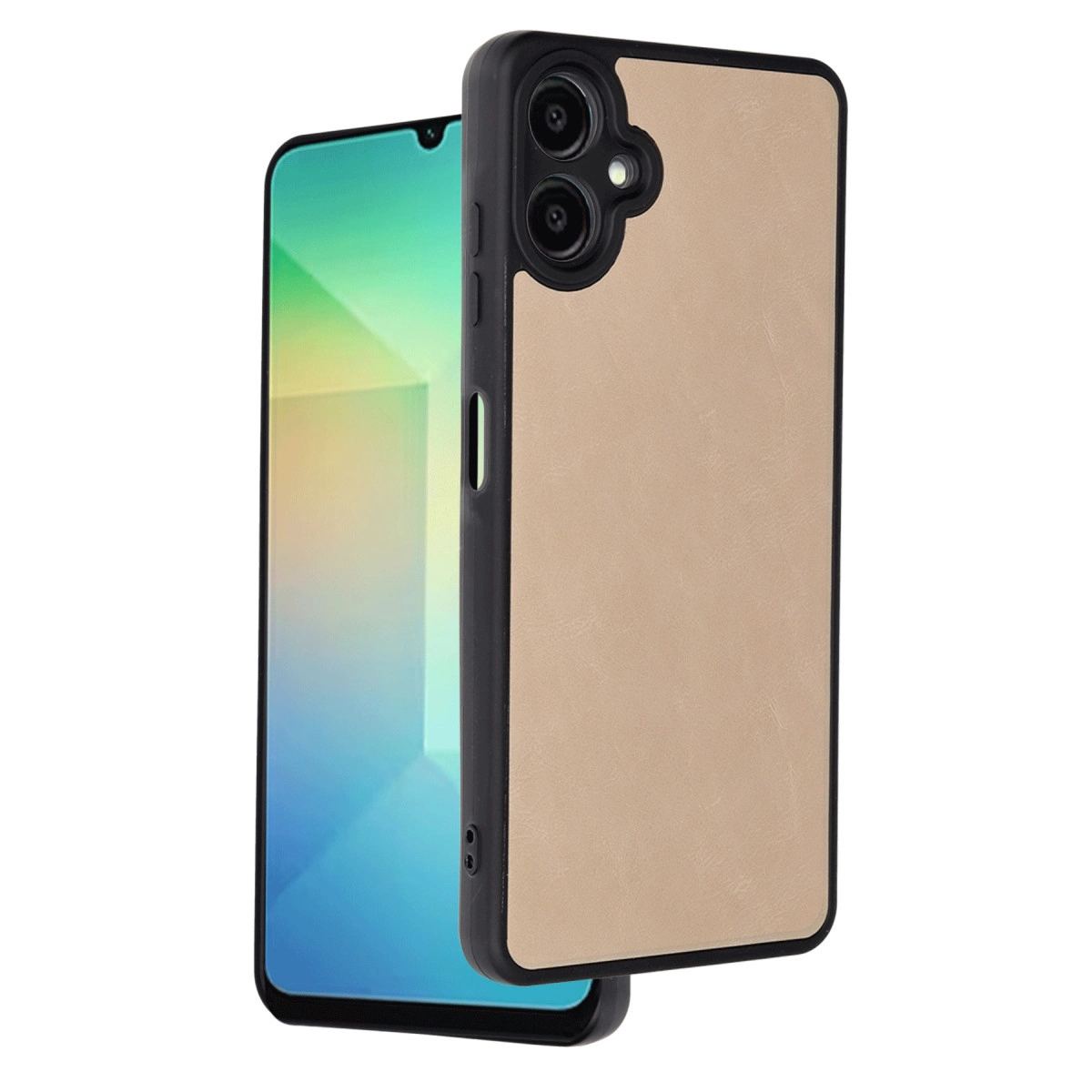 Samsung Galaxy A06 Kılıf Aras Deri Kapak - Pudra