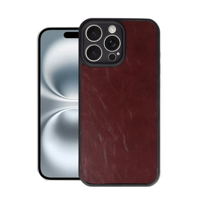 Apple İphone 16 Pro Max Kılıf Aras Deri Kapak - Bordo