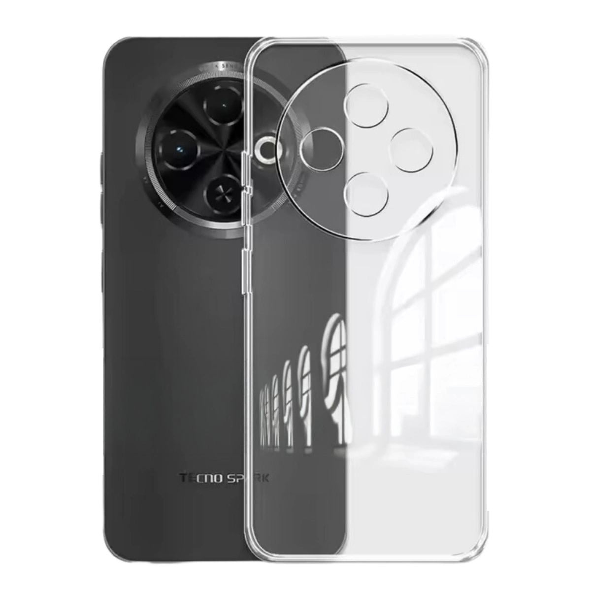 Tecno Spark 30c Kılıf Lüx Şeffaf Silikon