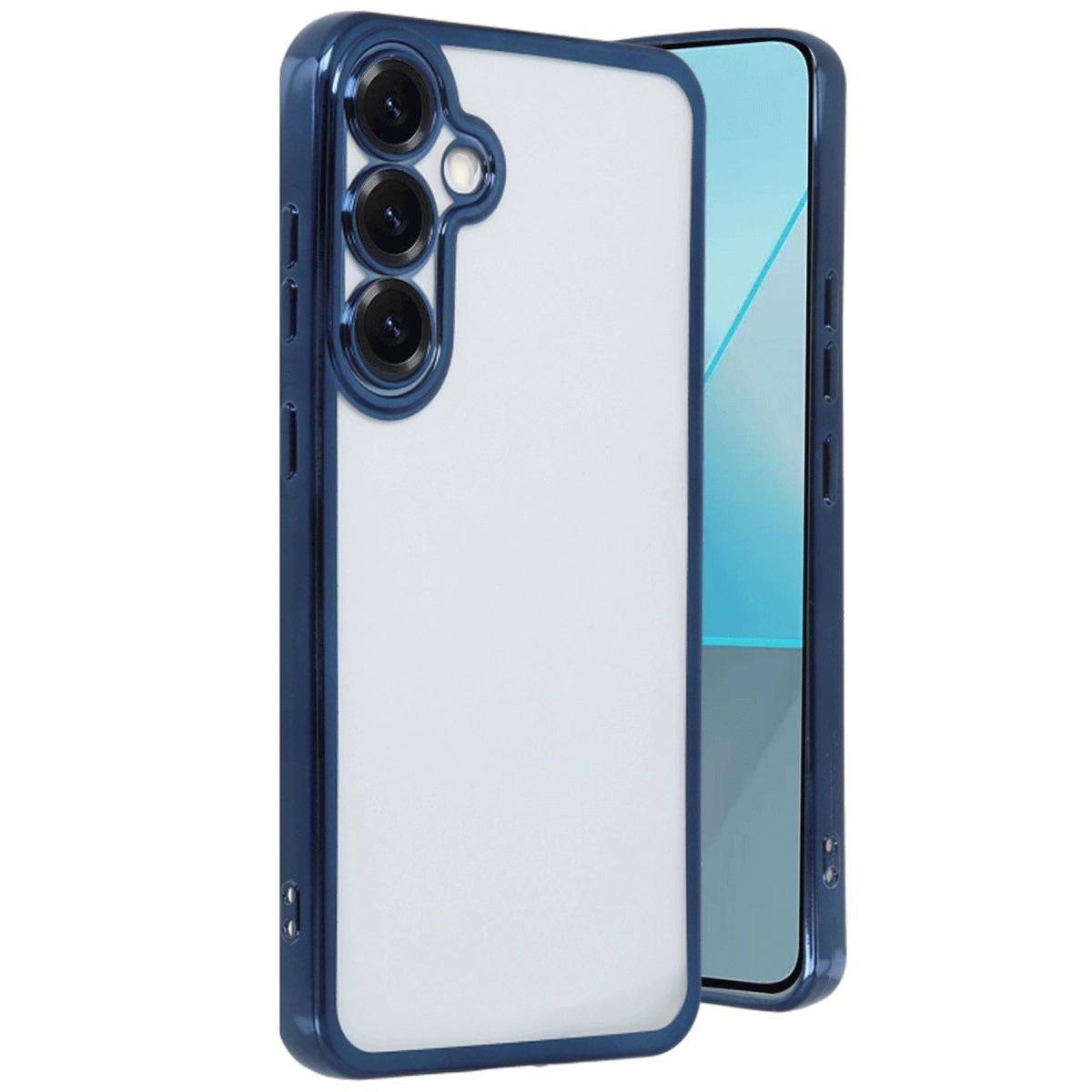 Samsung Galaxy S25 Kılıf Razer Lensli Silikon - Lacivert
