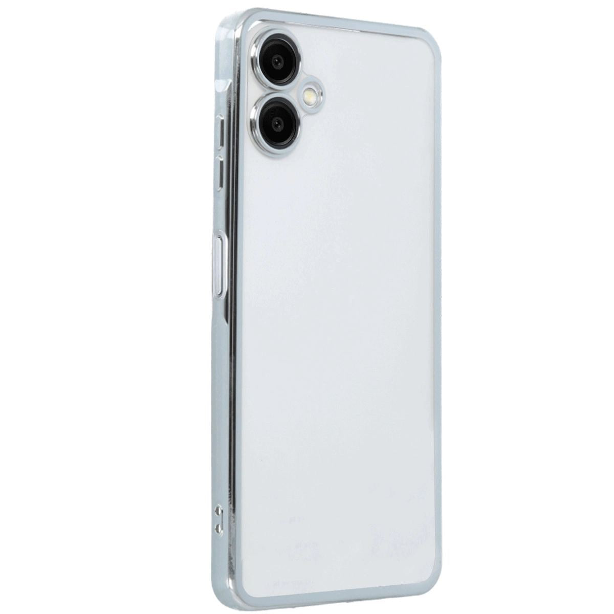 Samsung Galaxy A06 Kılıf Razer Lensli Silikon - Gümüş