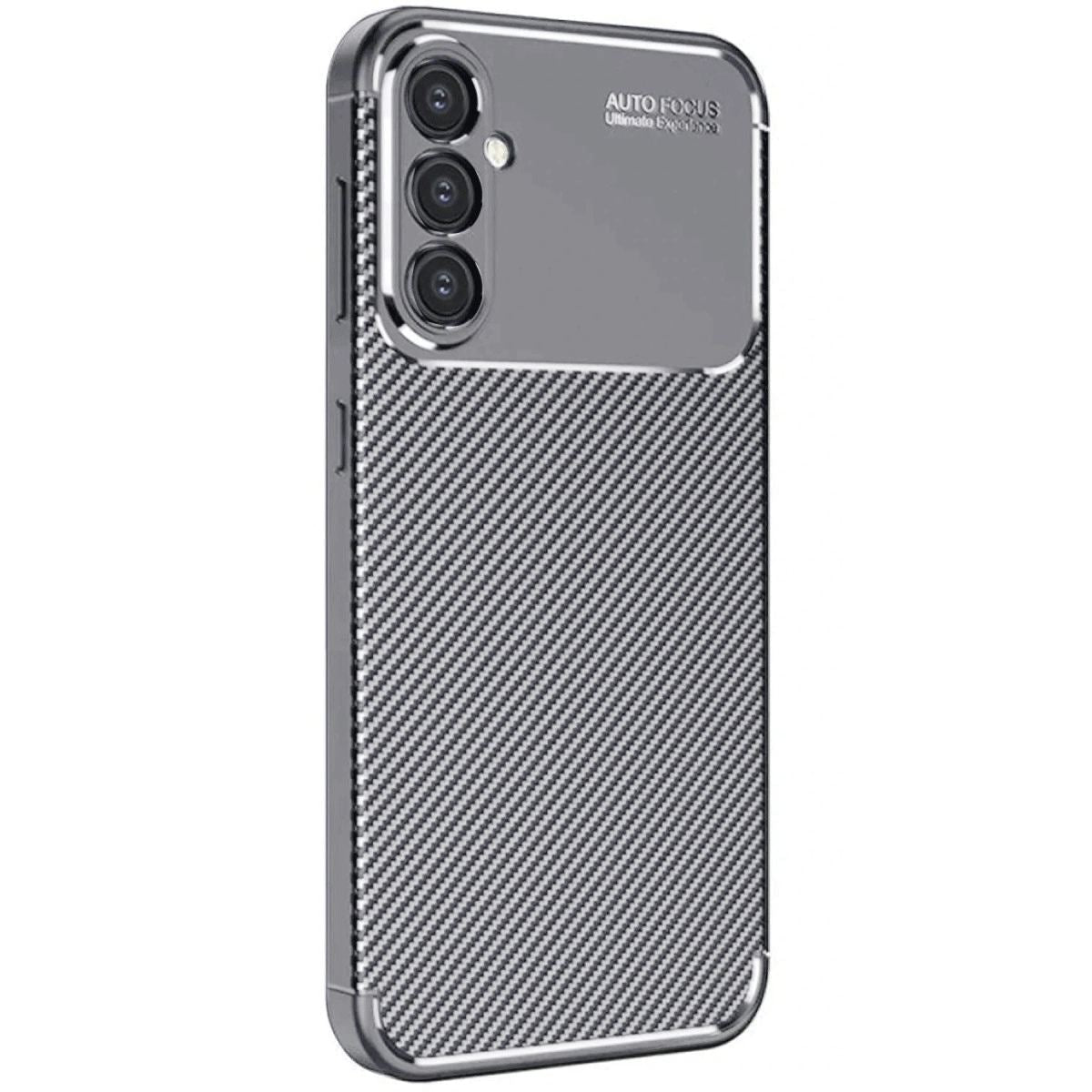 Samsung Galaxy A16 5g Kılıf Auto Focus Karbon Kapak - Gri