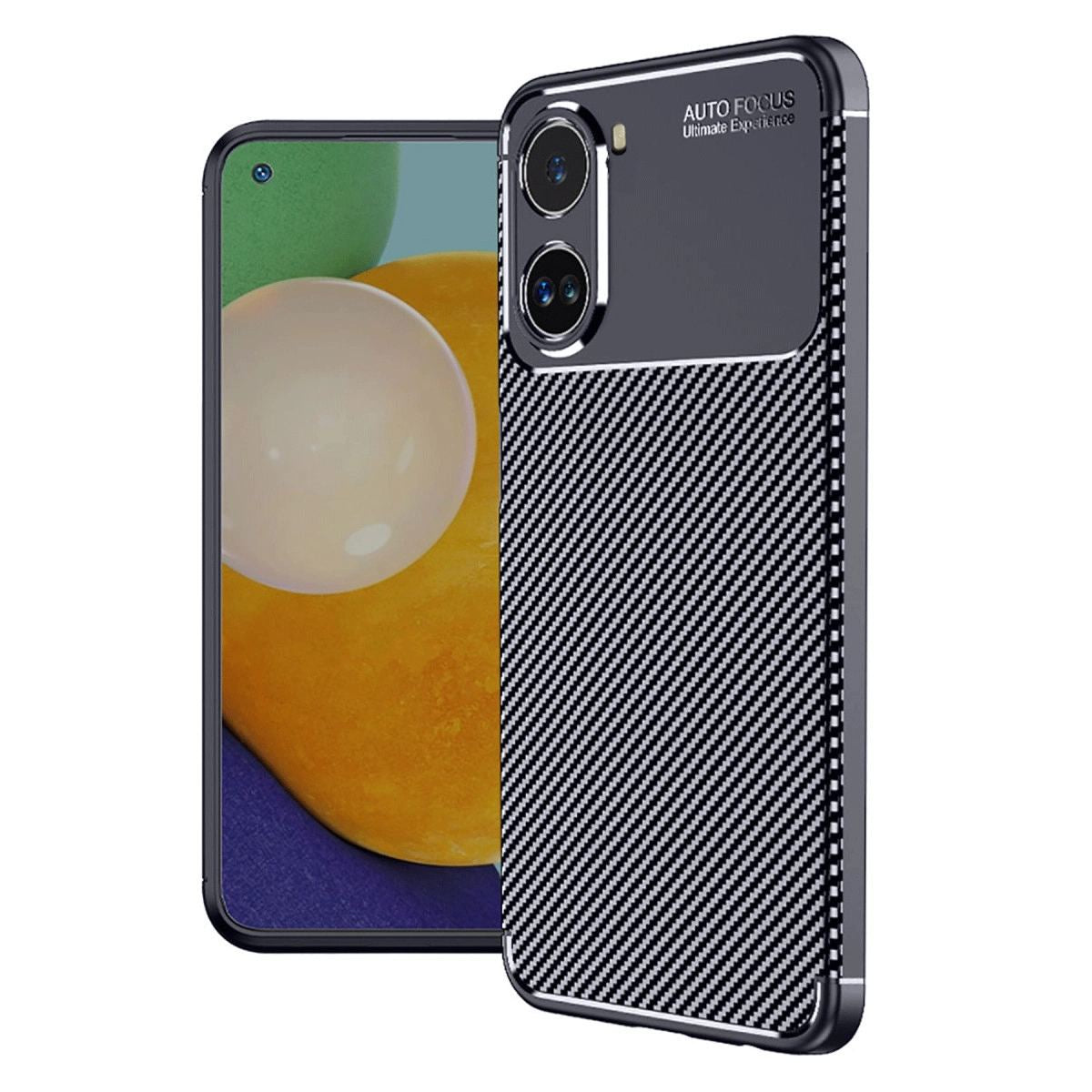 Xiaomi Poco X7 Pro Kılıf Auto Focus Karbon Kapak - Lacivert