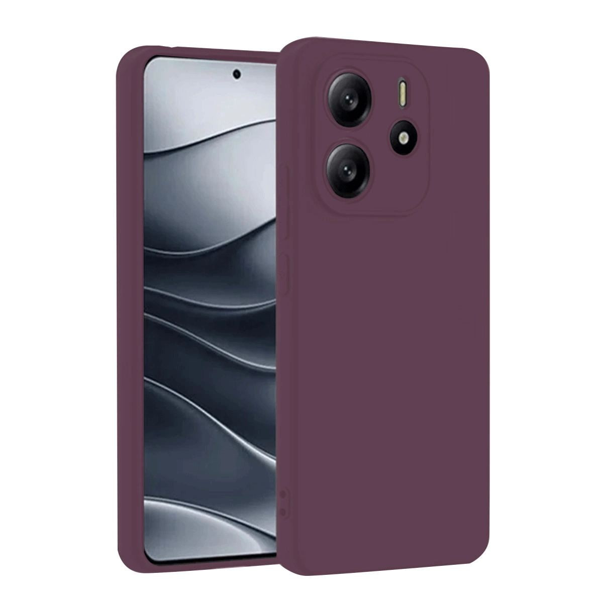 Xiaomi Redmi Note 14 4g Kılıf First Silikon - Mürdüm