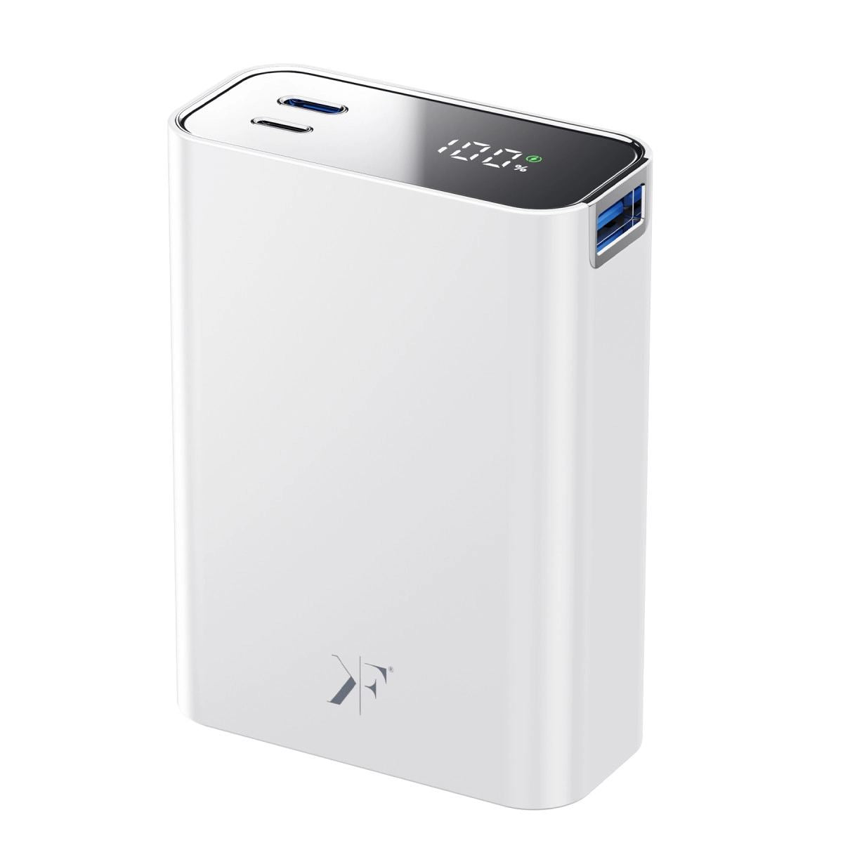 Pw501 20.000 Mah Dijital Göstergeli 2 Adet 45w Type-c Ve 22.5w Usb Çıkışlı Şarj Pd Hızlı Şarj Powerbank - Beyaz