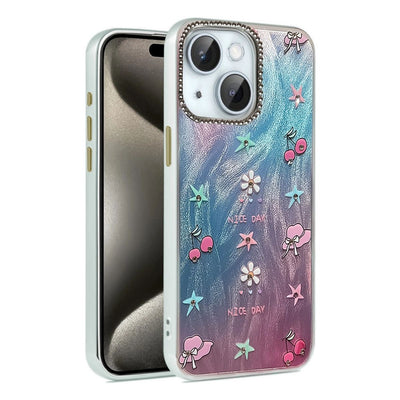 Apple İphone 14 Kılıf Blade Aynalı Desenli Kapak - Desen 4