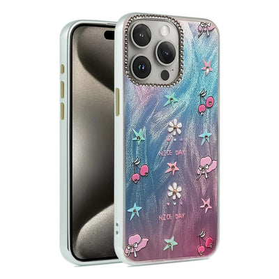 Apple İphone 15 Pro Max Kılıf Blade Aynalı Desenli Kapak - Desen 4