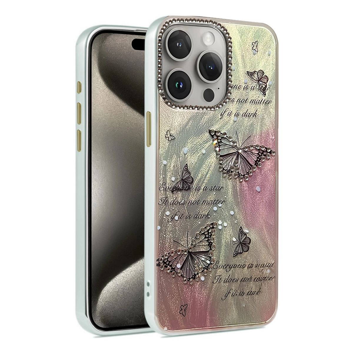 Apple İphone 15 Pro Max Kılıf Blade Aynalı Desenli Kapak - Desen 6