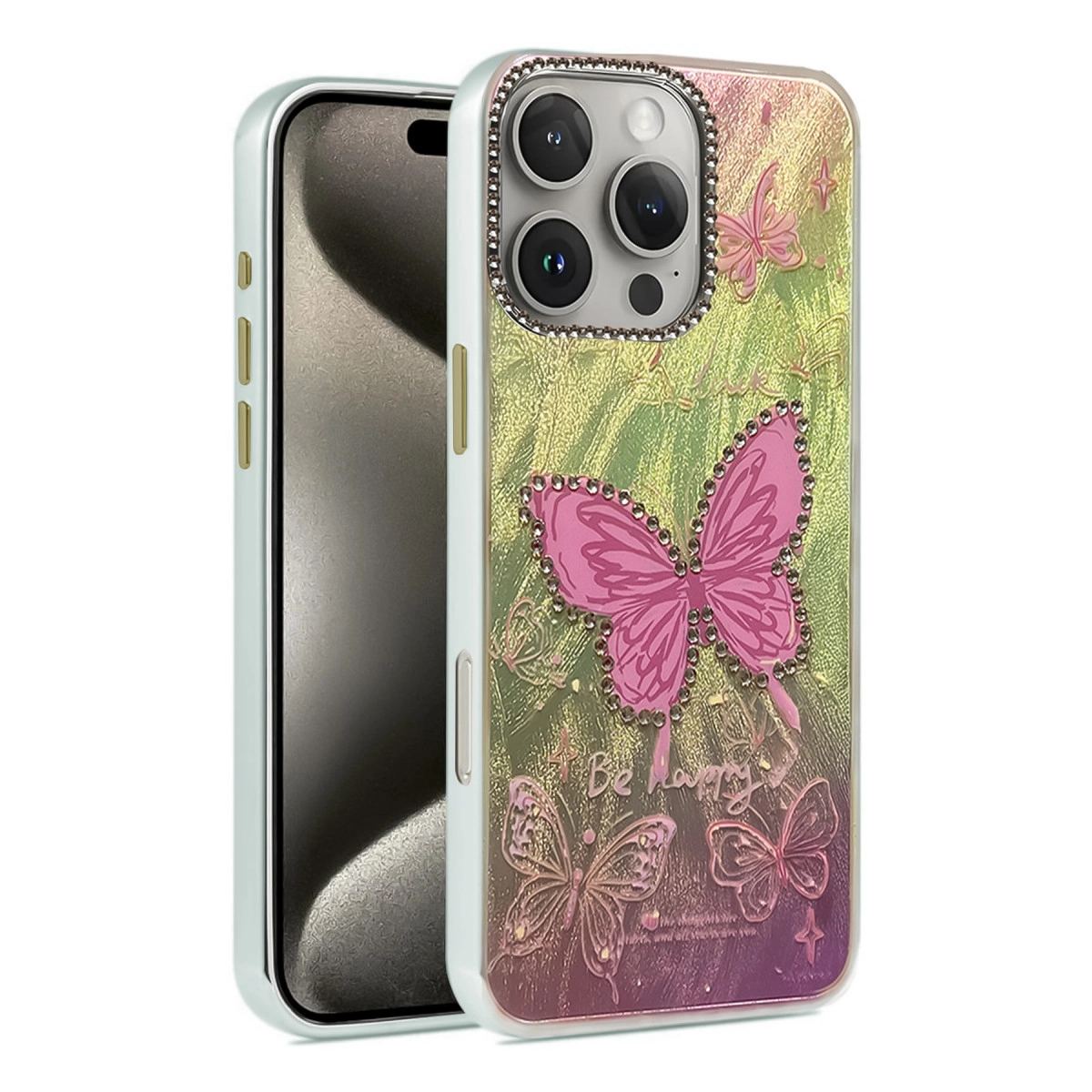 Apple İphone 16 Pro Kılıf Blade Aynalı Desenli Kapak - Desen 5