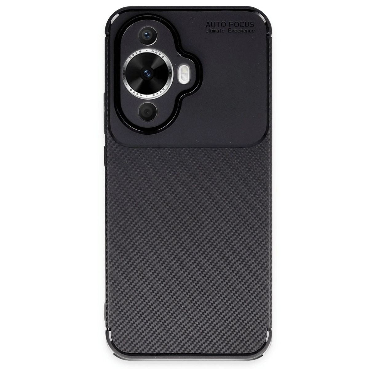 Huawei Nova 12s Kılıf Auto Focus Karbon Kapak - Siyah
