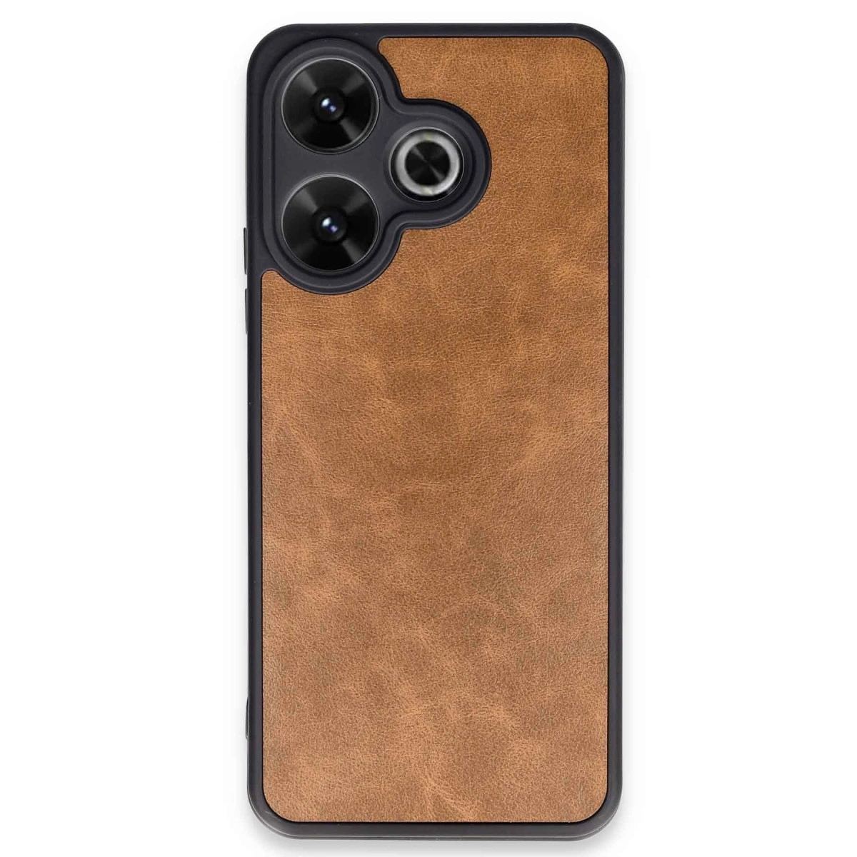 Xiaomi Redmi 13 4g Kılıf Aras Deri Kapak - Taba