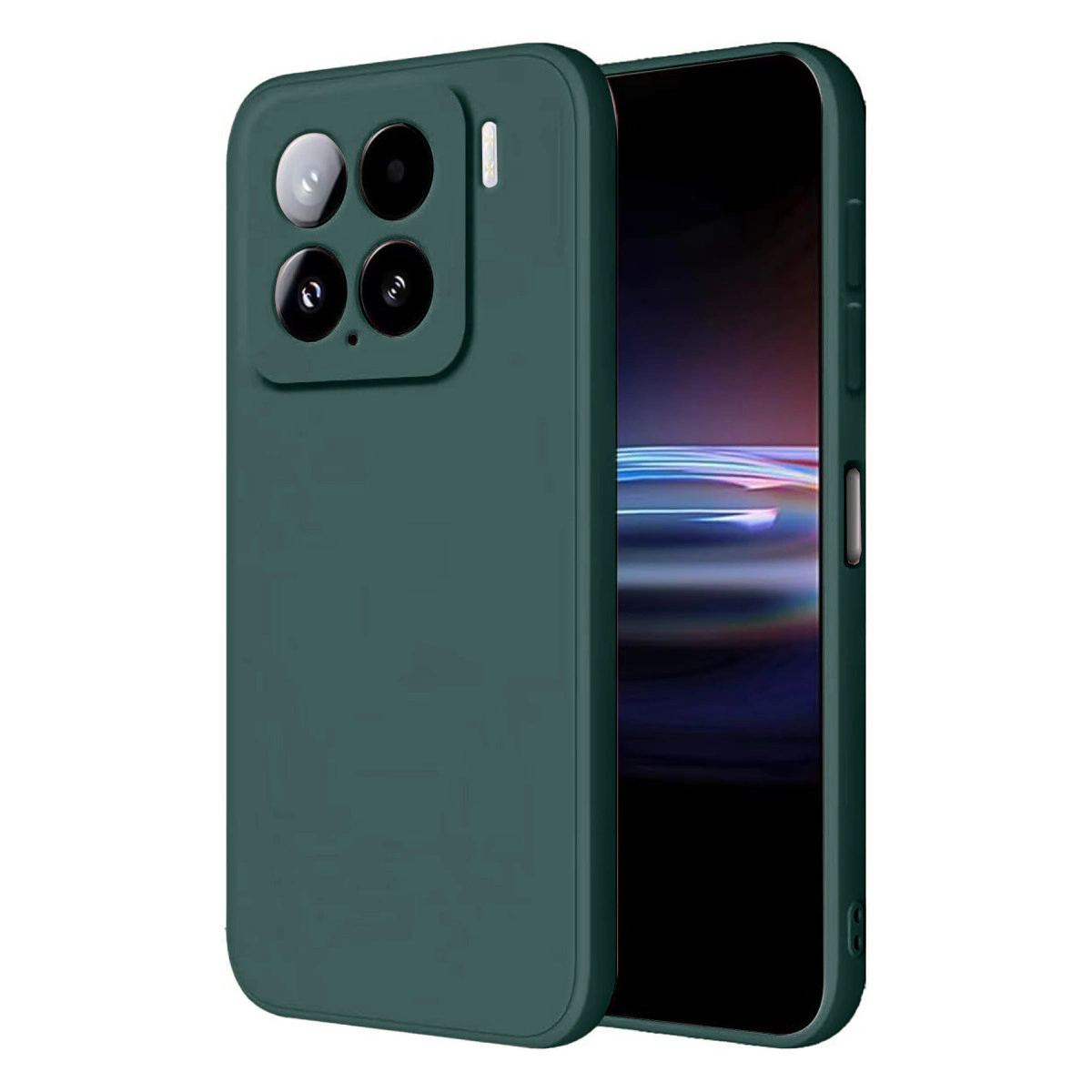 Xiaomi Mi 15 Pro Kılıf Nano İçi Kadife Silikon - Koyu Yeşil