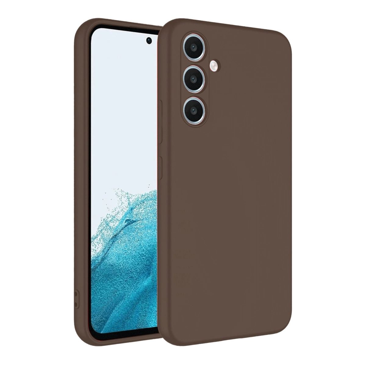 Samsung Galaxy A16 5g Kılıf First Silikon - Kahverengi