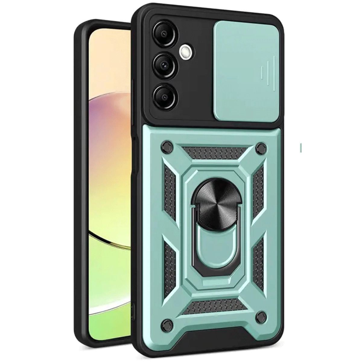 Samsung Galaxy S24 Fe Pars Lens Yüzüklü Silikon - Yeşil