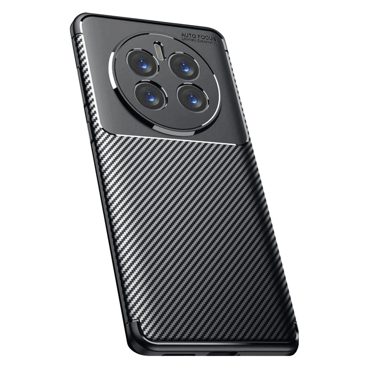 Realme 12 Pro Plus Kılıf Auto Focus Karbon Kapak - Siyah