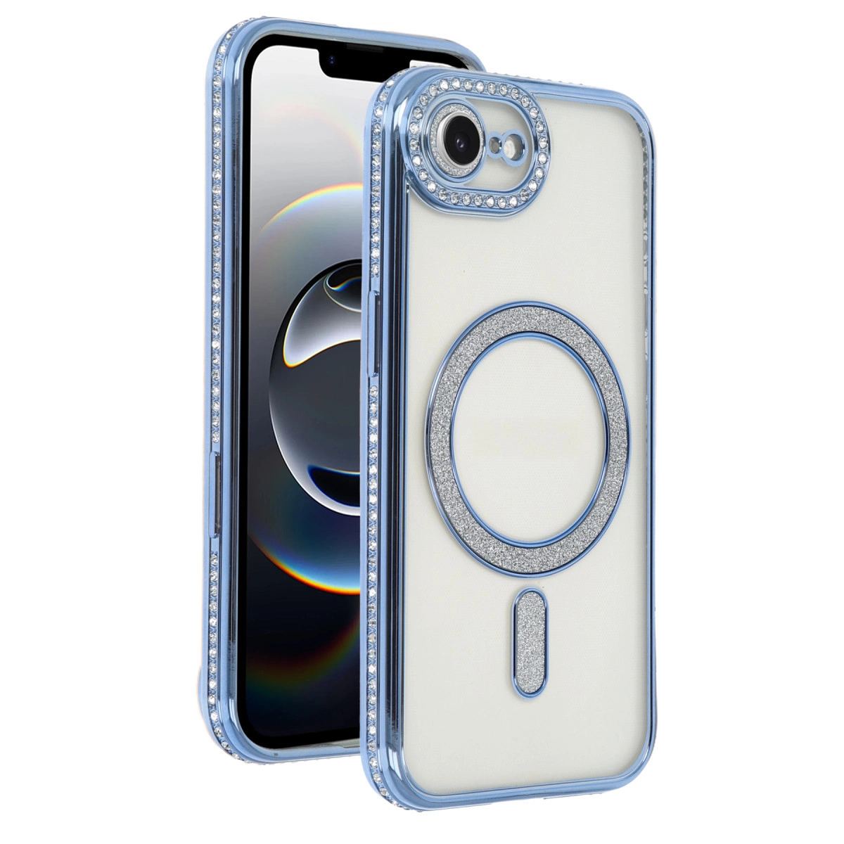 Apple İphone 16e Joke Simli Magneticsafe Kılıf - Mavi