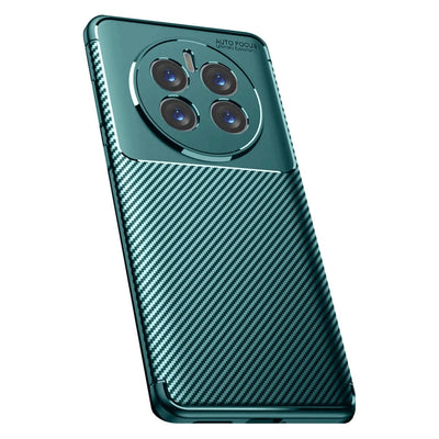 Realme 12 Pro Plus Kılıf Auto Focus Karbon Kapak - Koyu Yeşil