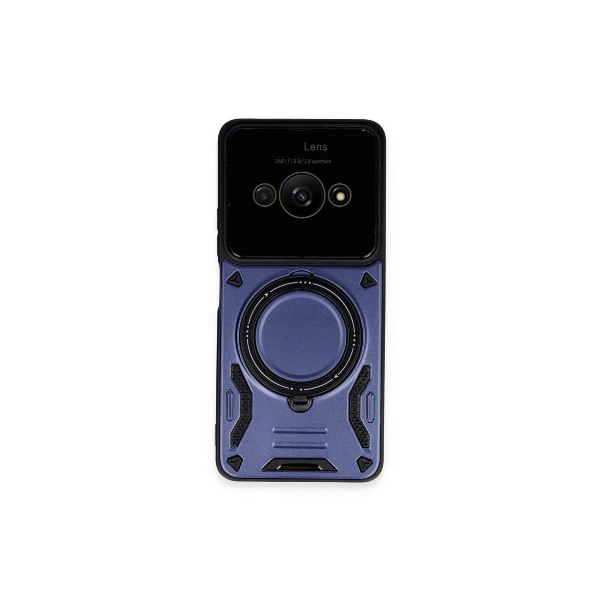 Xiaomi Poco C61 Kılıf Joy Lens Standlı Kapak - Lacivert
