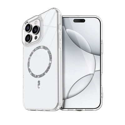 Apple İphone 15 Pro Max Live Diamond Magsafe Kapak - Şeffaf