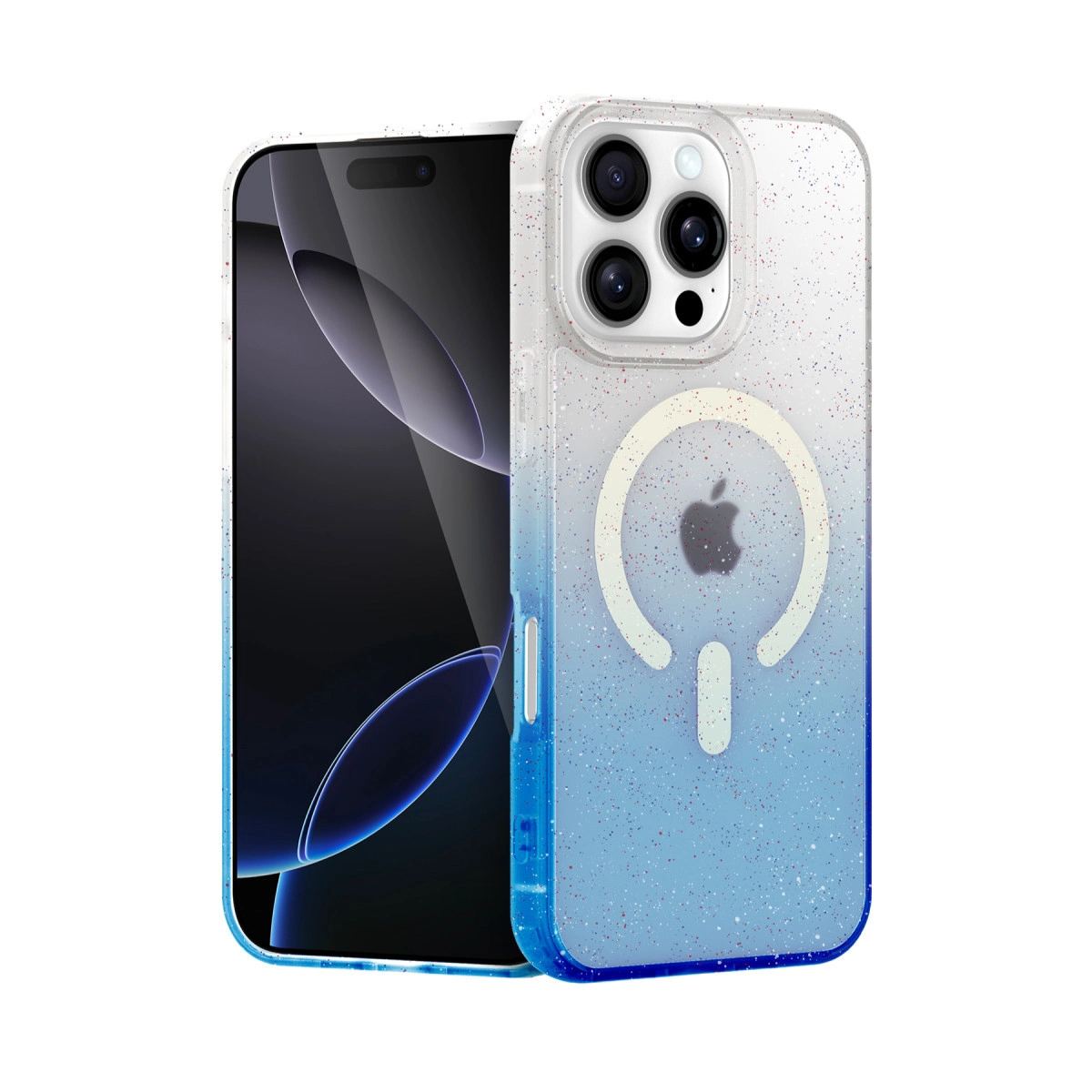 Apple İphone 16 Pro Pummel Shiny Magsafe Kapak - Mavi