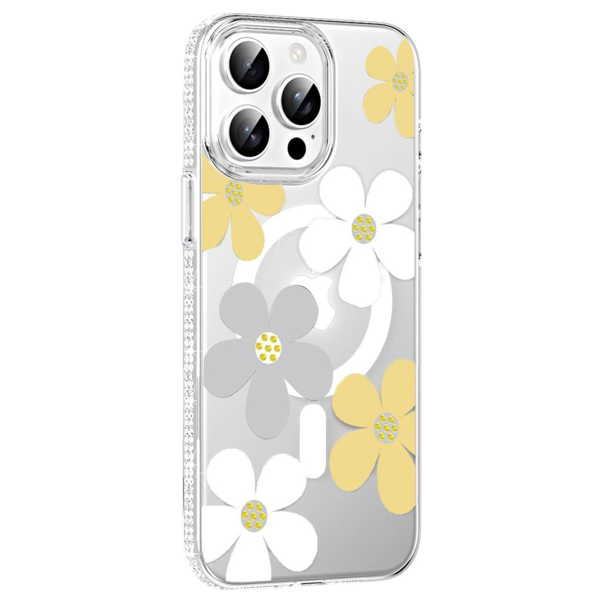 Joko Apple İphone 15 Pro Max Floral Magsafe Kapak - Sarı