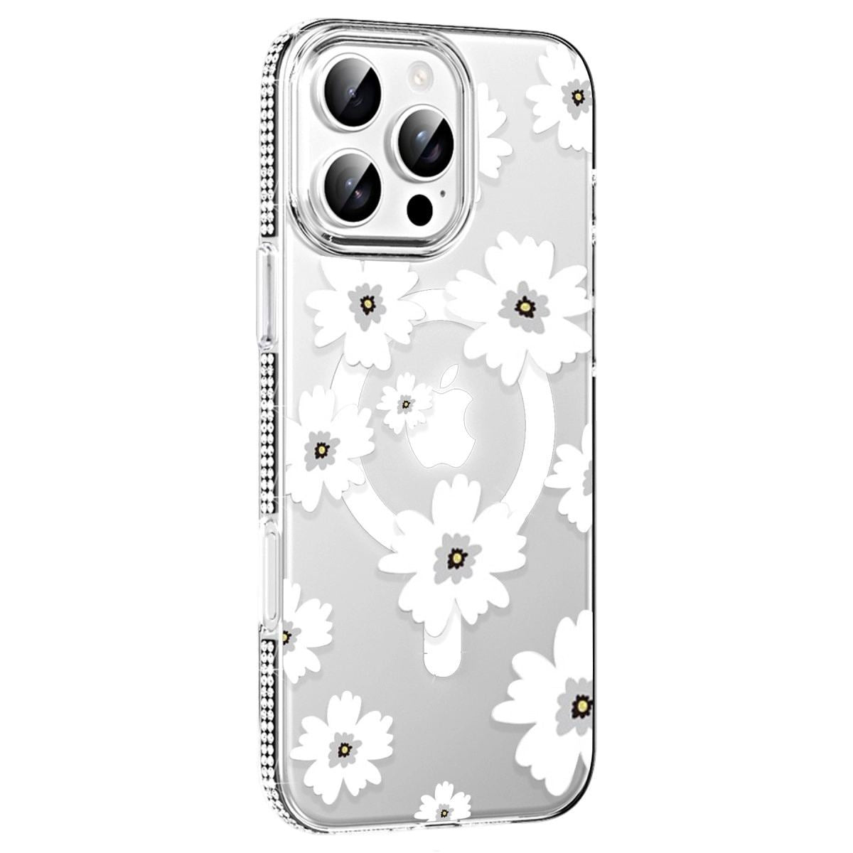 Joko Apple İphone 16 Pro Max Floral Magsafe Kapak - Beyaz
