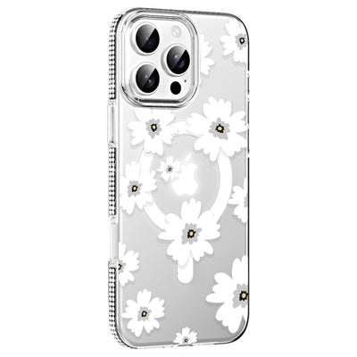 Joko Apple İphone 16 Pro Max Floral Magsafe Kapak - Beyaz