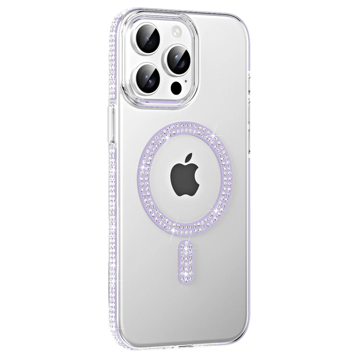 Joko Apple İphone 15 Pro Move Taşlı Magsafe Kapak - Lila