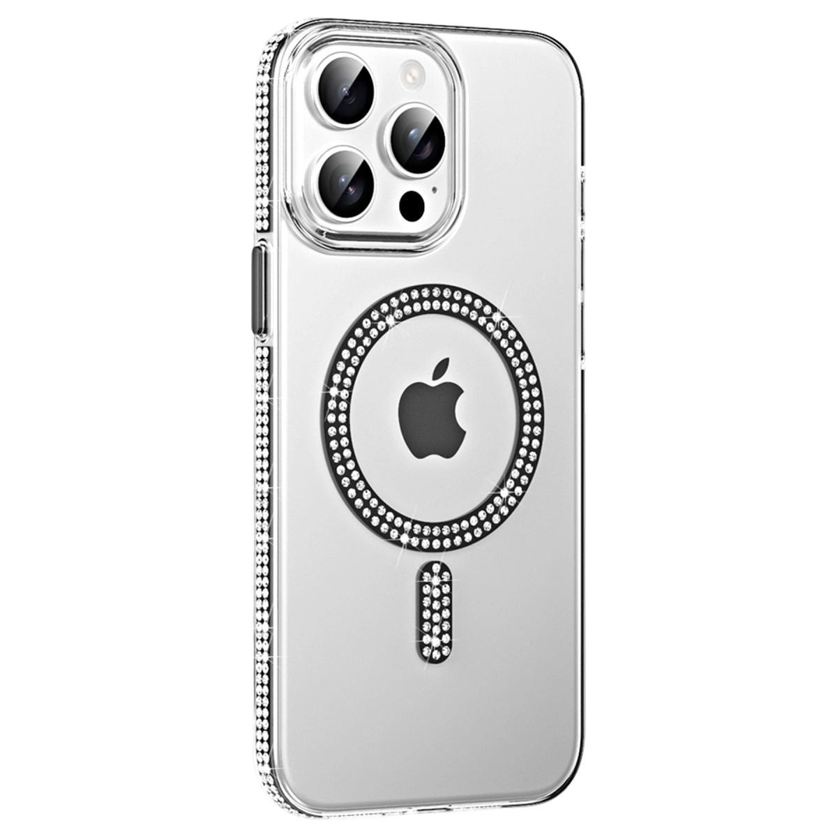 Joko Apple İphone 15 Pro Move Taşlı Magsafe Kapak - Siyah