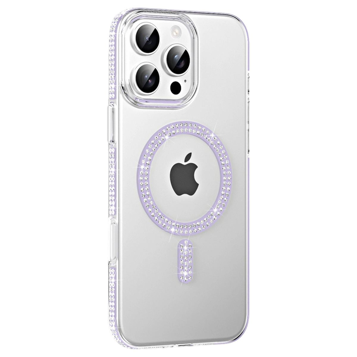 Joko Apple İphone 16 Pro Move Taşlı Magsafe Kapak - Lila