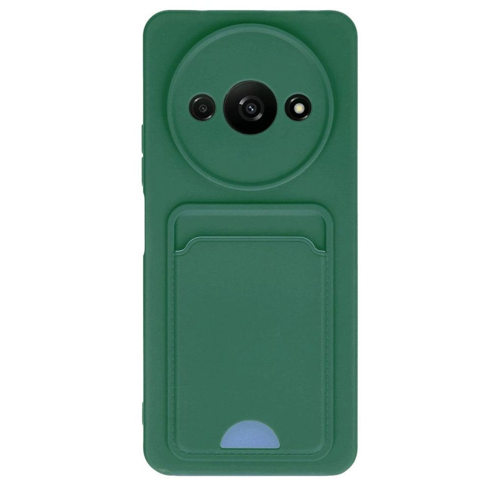Xiaomi Redmi A3 4g Kılıf Kelvin Kartvizitli Silikon - Koyu Yeşil