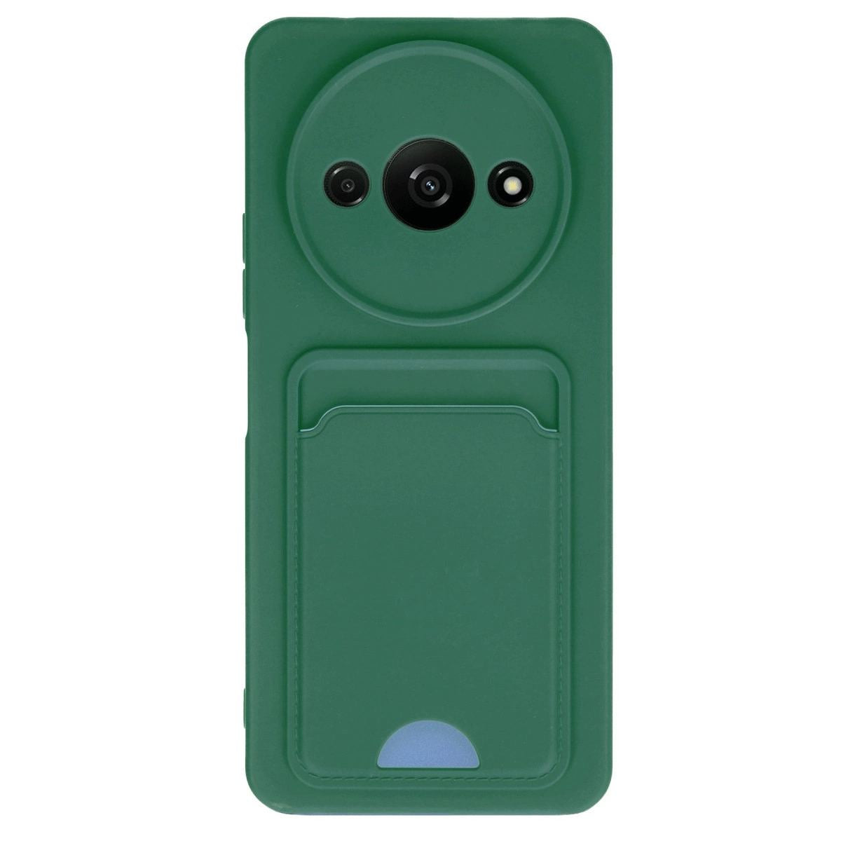 Xiaomi Redmi A3 4g Kılıf Kelvin Kartvizitli Silikon - Koyu Yeşil