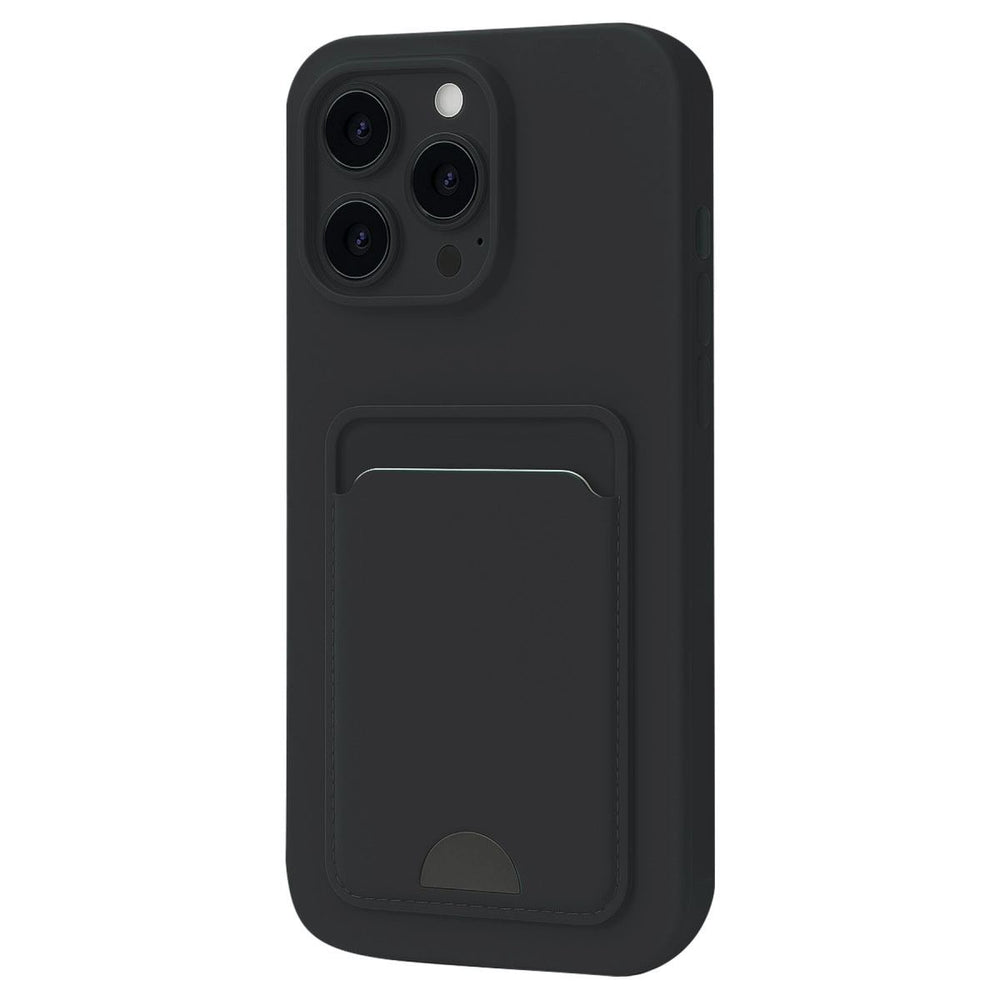 Apple İphone 16 Pro Kılıf Kelvin Kartvizitli Silikon - Siyah