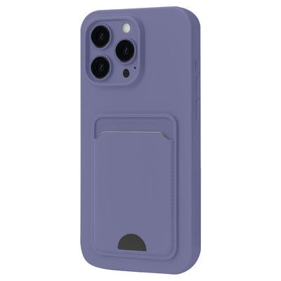 Apple İphone 16 Pro Kılıf Kelvin Kartvizitli Silikon - Lila