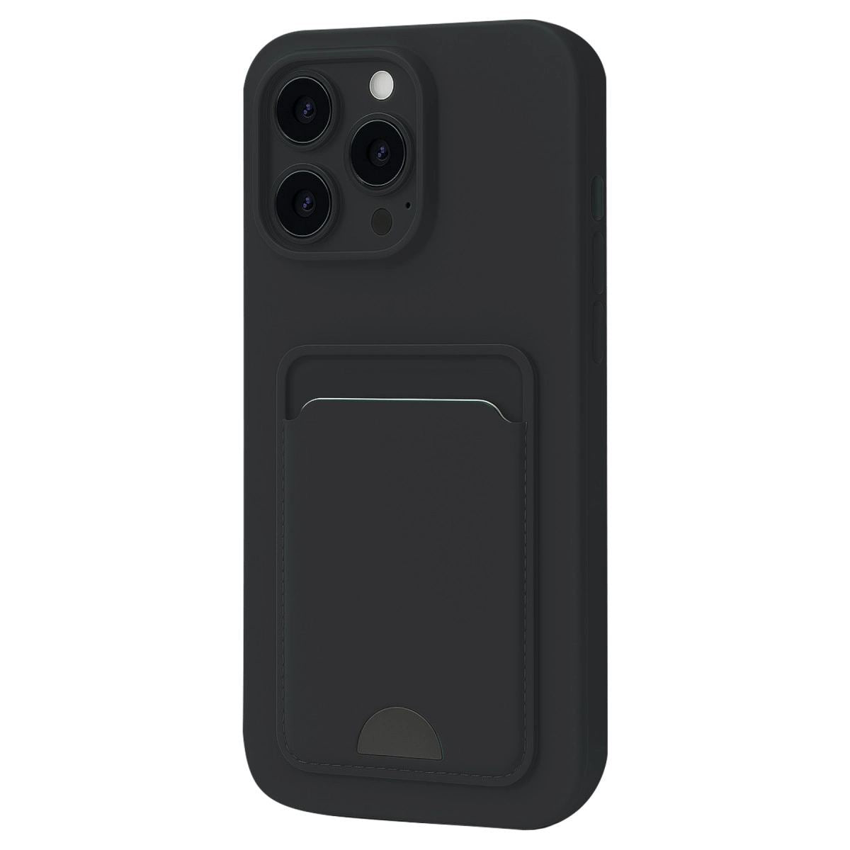 Apple İphone 16 Pro Max Kılıf Kelvin Kartvizitli Silikon - Siyah