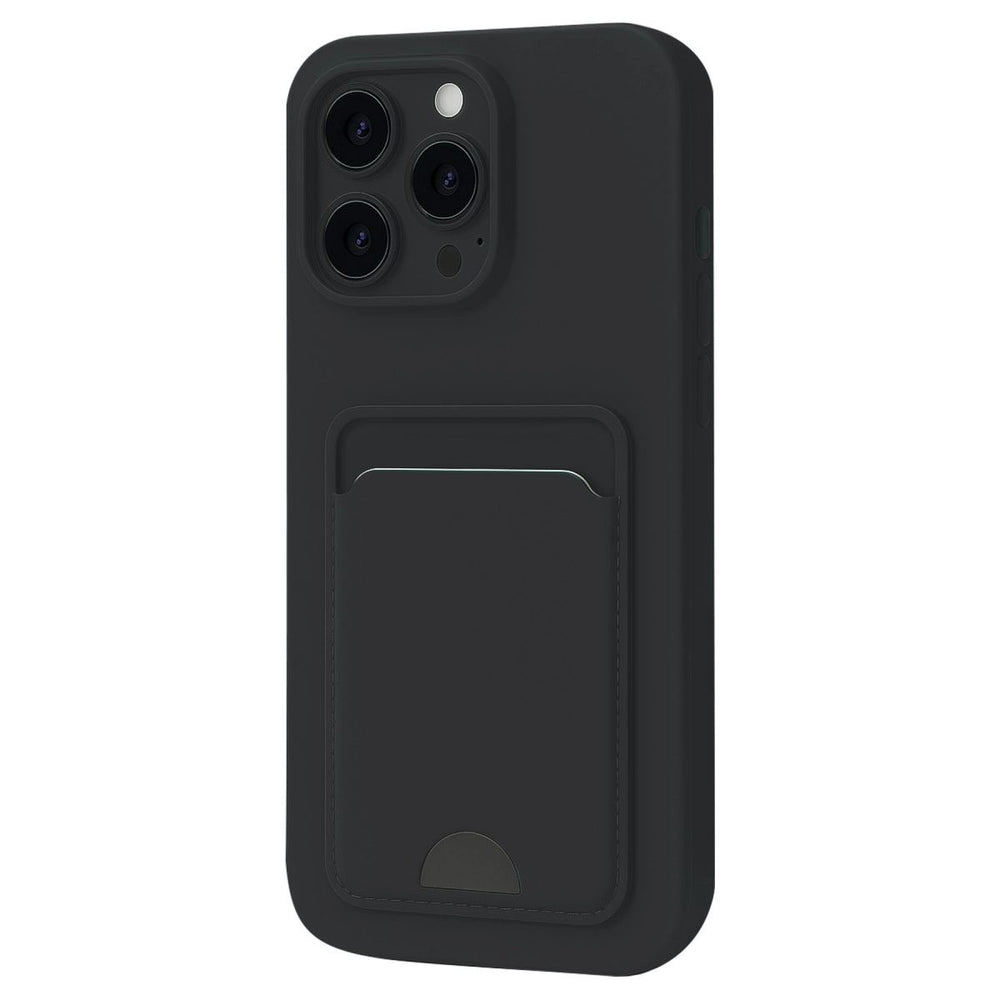 Apple İphone 16 Plus Kılıf Kelvin Kartvizitli Silikon - Siyah