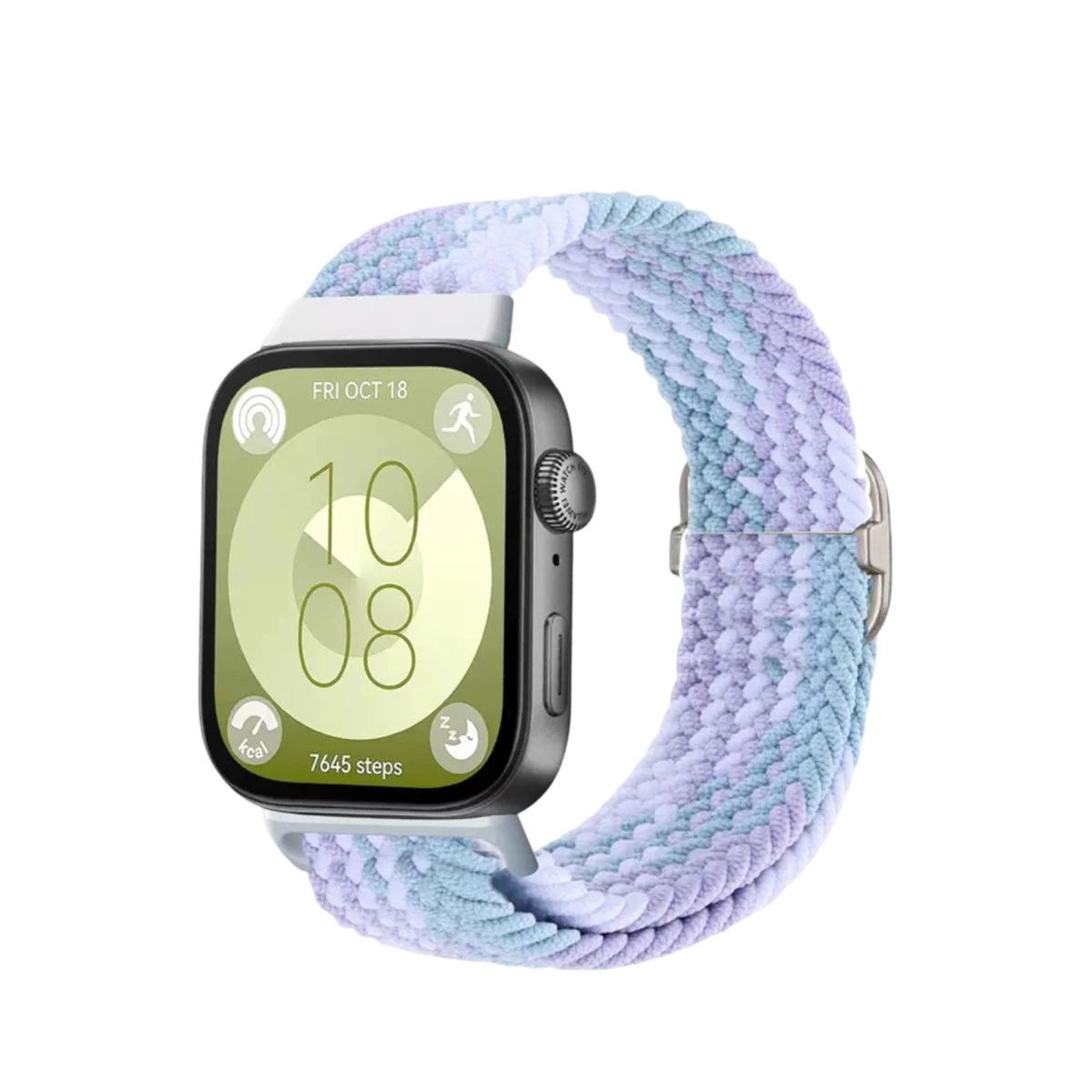 Huawei Fit 4 Kordon (saat Değildir) - Lila-beyaz