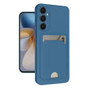 Samsung Galaxy S24 Fe Kılıf Kelvin Kartvizitli Silikon - Mavi - 1