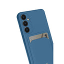 Samsung Galaxy S24 Fe Kılıf Kelvin Kartvizitli Silikon - Mavi - 2