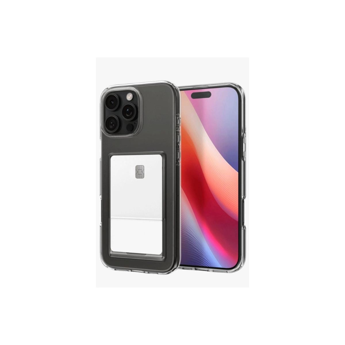 Apple İphone 16 Pro Kılıf Kart Şeffaf Silikon - Şeffaf